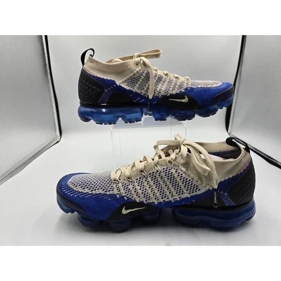 Nike Air Vapormax Flyknit 2 Light Cream Racer Blue 942842-204 Men's US 9 - Picture 3 of 13